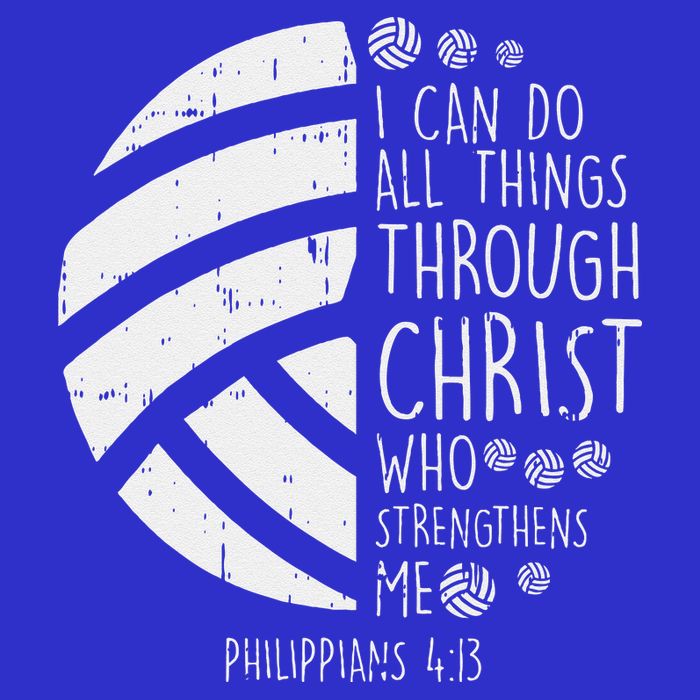 Volleyball I Can Do Things Bible Verse God Jesus Gift Women's V-Neck T-Shirt