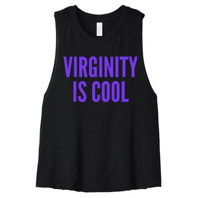 Virginity Is Cool Rock This Funny Virgin Fashion Women's Racerback Cropped Tank