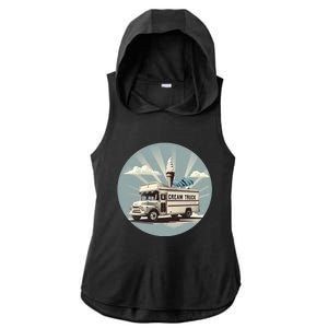 Vacation Ice Cream Truck Costume For Summer Memories Lovers Gift Ladies PosiCharge Tri-Blend Wicking Draft Hoodie Tank