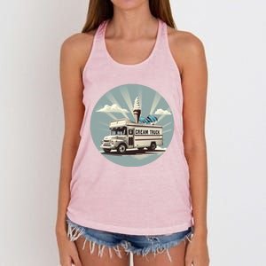 Vacation Ice Cream Truck Costume For Summer Memories Lovers Gift Women's Knotted Racerback Tank