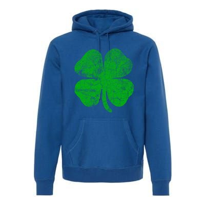 Vintage Irish Clover St Patrick's Day Lucky Graphic Gift Premium Hoodie