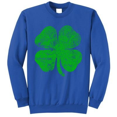 Vintage Irish Clover St Patrick's Day Lucky Graphic Gift Tall Sweatshirt