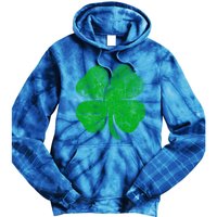 Vintage Irish Clover St Patrick's Day Lucky Graphic Gift Tie Dye Hoodie