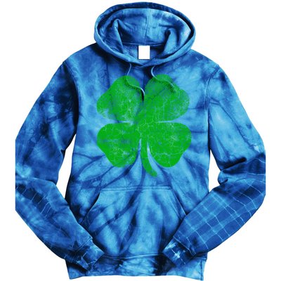 Vintage Irish Clover St Patrick's Day Lucky Graphic Gift Tie Dye Hoodie