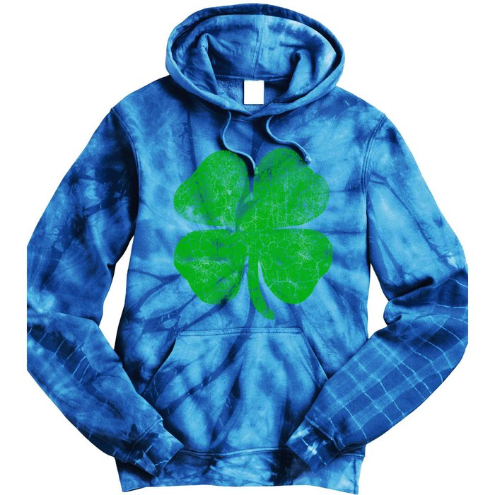 Vintage Irish Clover St Patrick's Day Lucky Graphic Gift Tie Dye Hoodie