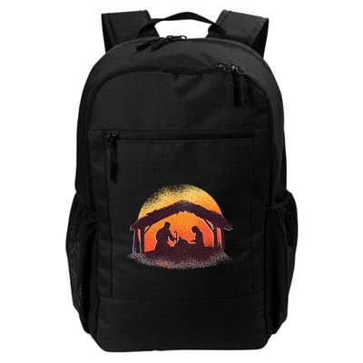 Vintage Illustration Christmas Nativity Scene Religious Backpack