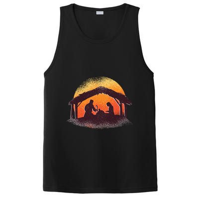 Vintage Illustration Christmas Nativity Scene Religious PosiCharge Competitor Tank