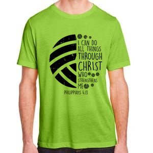 Volleyball I Can Do Things Bible Verse God Jesus Gift Adult ChromaSoft Performance T-Shirt