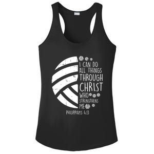 Volleyball I Can Do Things Bible Verse God Jesus Gift Ladies PosiCharge Competitor Racerback Tank