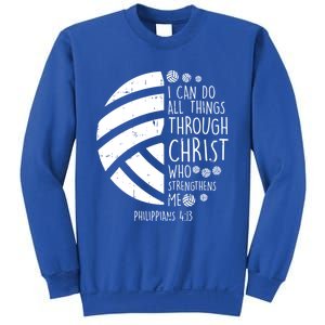 Volleyball I Can Do Things Bible Verse God Jesus Gift Sweatshirt