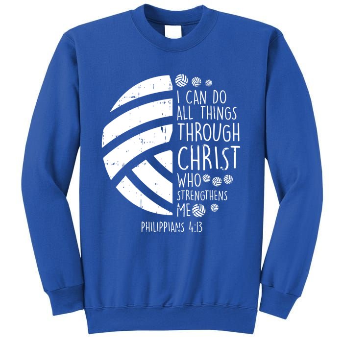 Volleyball I Can Do Things Bible Verse God Jesus Gift Sweatshirt