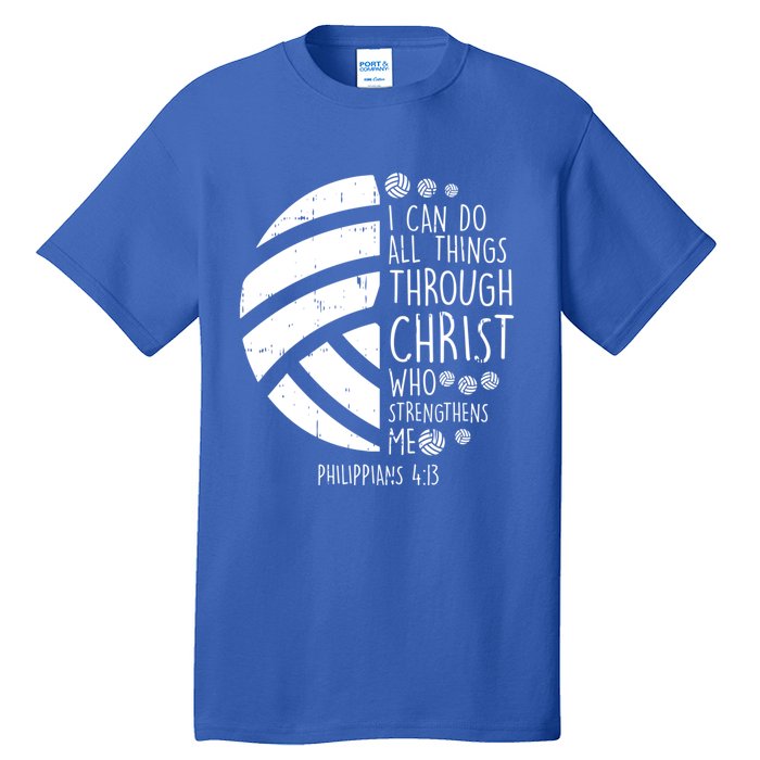 Volleyball I Can Do Things Bible Verse God Jesus Gift Tall T-Shirt