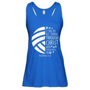 Volleyball I Can Do Things Bible Verse God Jesus Gift Ladies Essential Flowy Tank