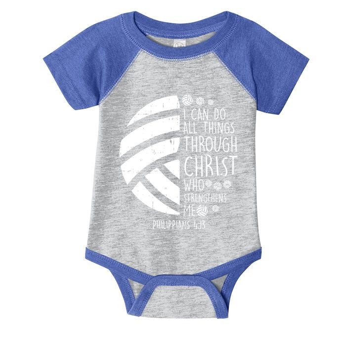 Volleyball I Can Do Things Bible Verse God Jesus Gift Infant Baby Jersey Bodysuit