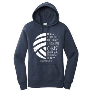 Volleyball I Can Do Things Bible Verse God Jesus Gift Women's Pullover Hoodie