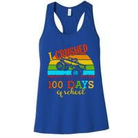 Vintage I Crushed 100 Days Of School Truck Gift Women's Racerback Tank