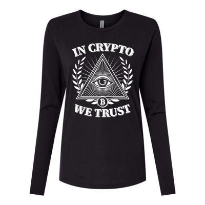 Vintage In Crypto We Trust Eye Of Providence Womens Cotton Relaxed Long Sleeve T-Shirt