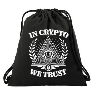 Vintage In Crypto We Trust Eye Of Providence Drawstring Bag