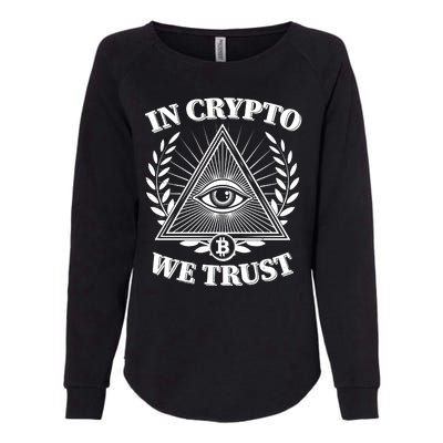 Vintage In Crypto We Trust Eye Of Providence Womens California Wash Sweatshirt