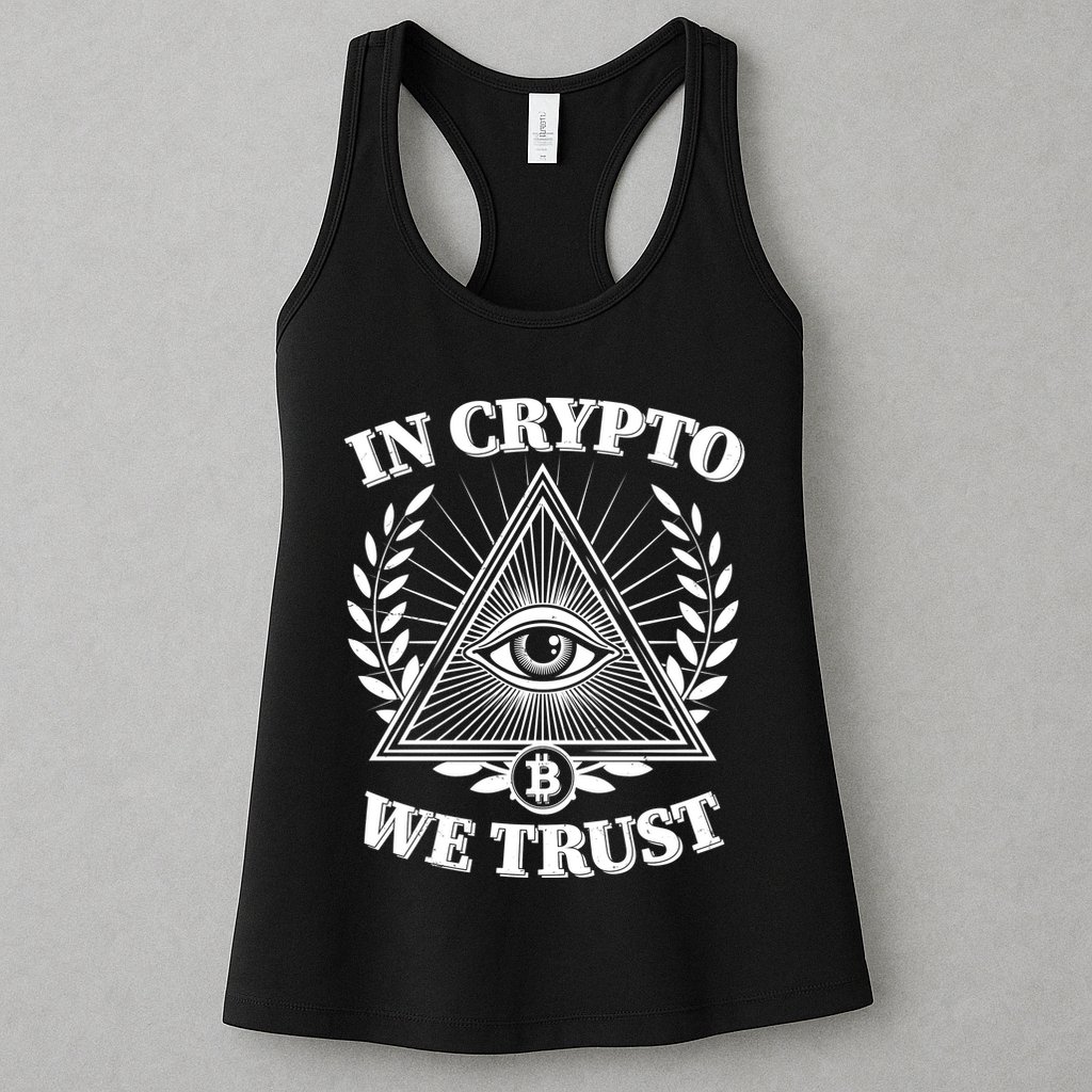 Vintage In Crypto We Trust Eye Of Providence Womens Tank Top