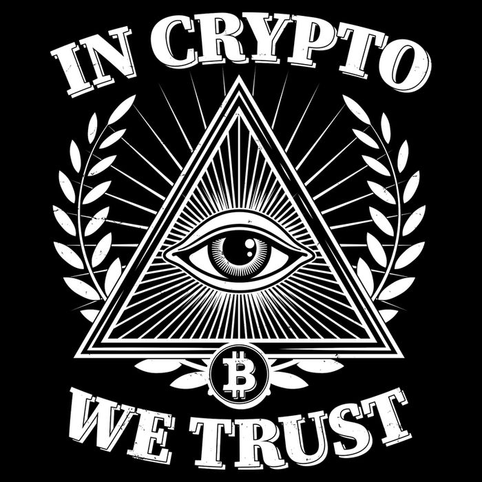 Vintage In Crypto We Trust Eye Of Providence Tall Hoodie