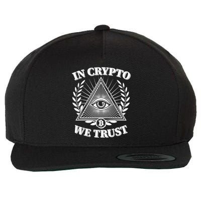 Vintage In Crypto We Trust Eye Of Providence Wool Snapback Cap