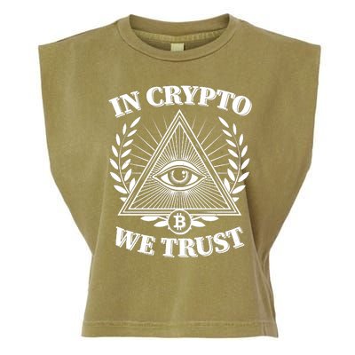 Vintage In Crypto We Trust Eye Of Providence Garment-Dyed Women's Muscle Tee