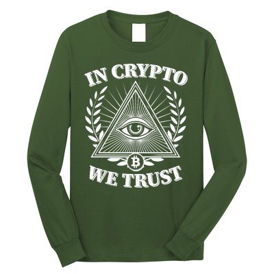 Vintage In Crypto We Trust Eye Of Providence Long Sleeve Shirt