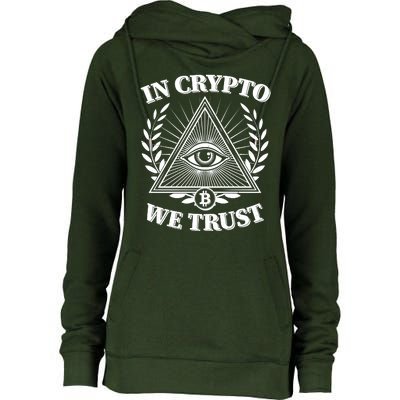 Vintage In Crypto We Trust Eye Of Providence Womens Funnel Neck Pullover Hood