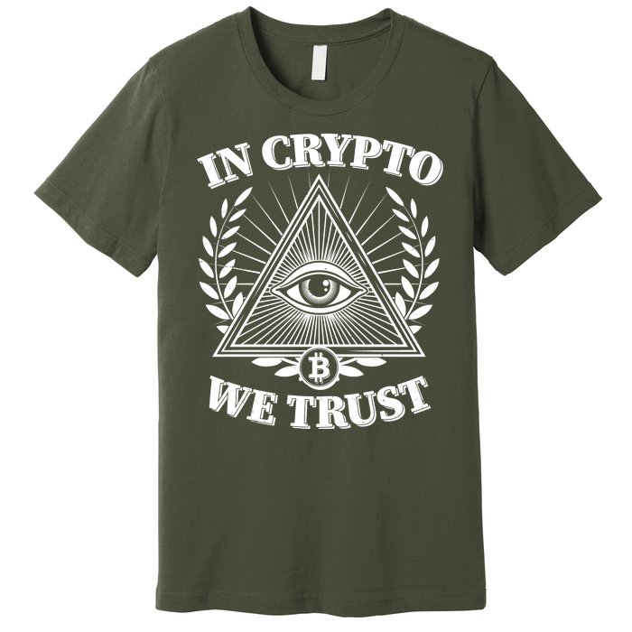 Vintage In Crypto We Trust Eye Of Providence Premium T-Shirt