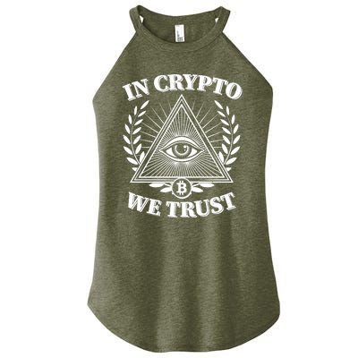 Vintage In Crypto We Trust Eye Of Providence Women's Perfect Tri Rocker Tank