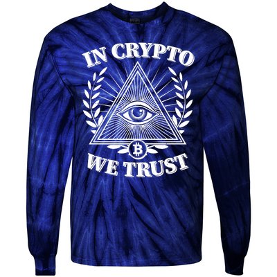 Vintage In Crypto We Trust Eye Of Providence Tie-Dye Long Sleeve Shirt