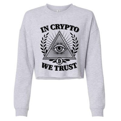 Vintage In Crypto We Trust Eye Of Providence Cropped Pullover Crew