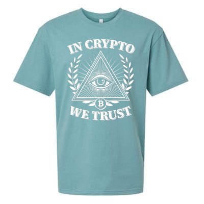 Vintage In Crypto We Trust Eye Of Providence Sueded Cloud Jersey T-Shirt