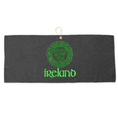 Vintage Ireland Celtic Knot Irish St Patricks Day Large Microfiber Waffle Golf Towel