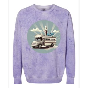 Vacation Ice Cream Truck Costume For Summer Memories Lovers Gift Colorblast Crewneck Sweatshirt