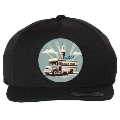 Vacation Ice Cream Truck Costume For Summer Memories Lovers Gift Wool Snapback Cap