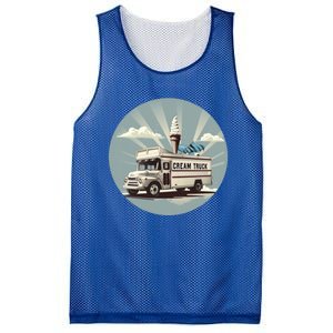 Vacation Ice Cream Truck Costume For Summer Memories Lovers Gift Mesh Reversible Basketball Jersey Tank