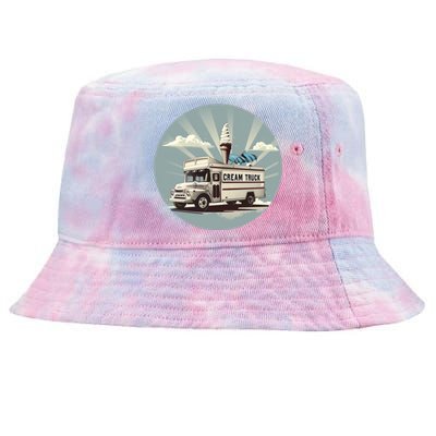 Vacation Ice Cream Truck Costume For Summer Memories Lovers Gift Tie-Dyed Bucket Hat