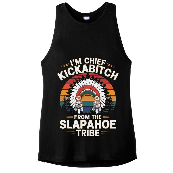 Vintage IM Chief Kickabitch From The Slapahoe Tribe Ladies PosiCharge Tri-Blend Wicking Tank