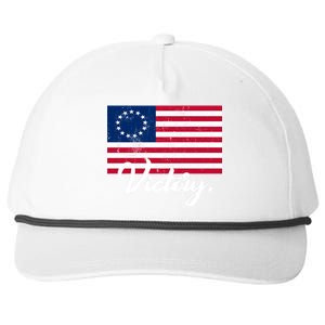 Victory America Betsy Ross Flag 1776 Snapback Five-Panel Rope Hat