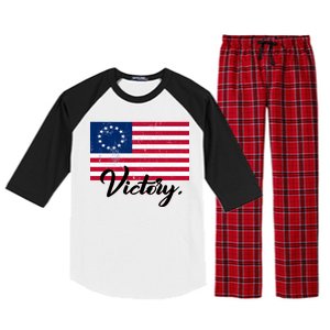 Victory America Betsy Ross Flag 1776 Raglan Sleeve Pajama Set