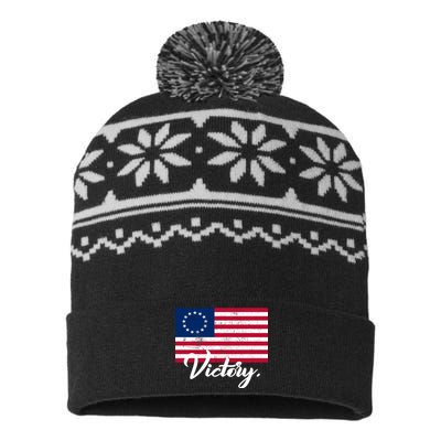 Victory America Betsy Ross Flag 1776 USA-Made Snowflake Beanie