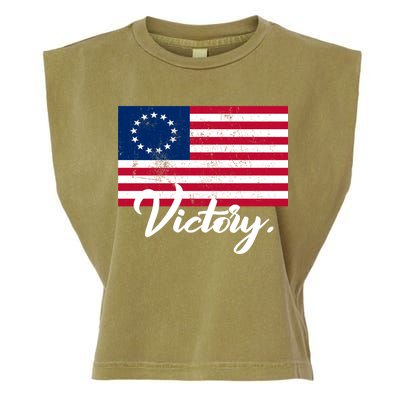 Victory America Betsy Ross Flag 1776 Garment-Dyed Women's Muscle Tee