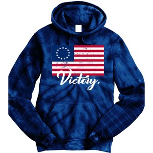 Victory America Betsy Ross Flag 1776 Tie Dye Hoodie