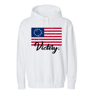 Victory America Betsy Ross Flag 1776 Garment-Dyed Fleece Hoodie