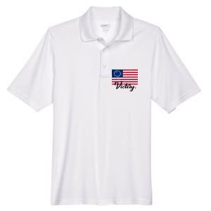 Victory America Betsy Ross Flag 1776 Men's Origin Performance Pique Polo