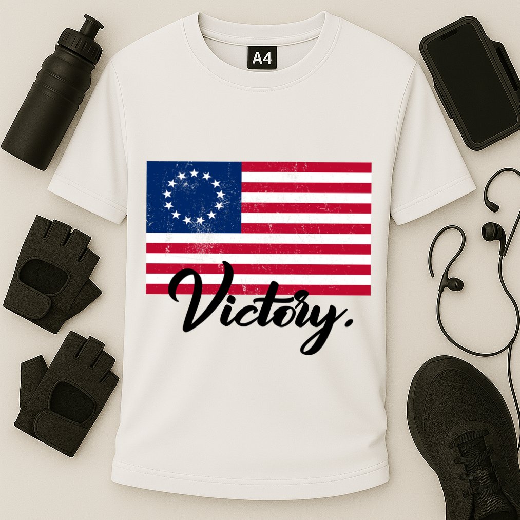 Victory America Betsy Ross Flag 1776 Performance Shirt