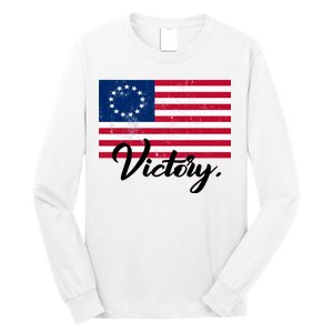 Victory America Betsy Ross Flag 1776 Long Sleeve Shirt