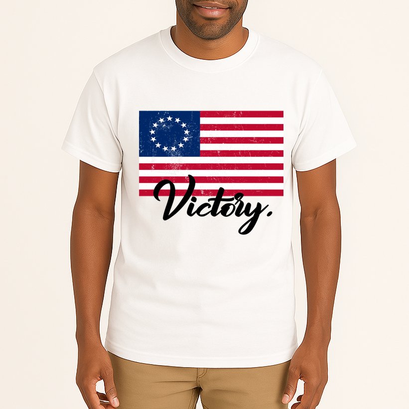 Victory America Betsy Ross Flag 1776 Tall T-Shirt